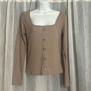 Long sleeve tan top